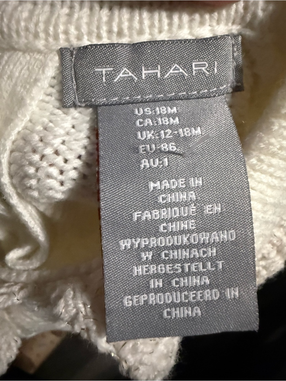 Tahari White Knit Sweater